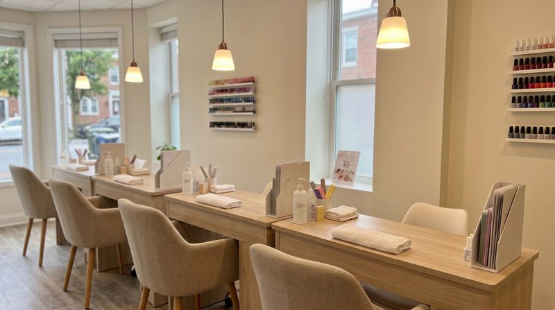 Blush & Buff cozy manicure stations