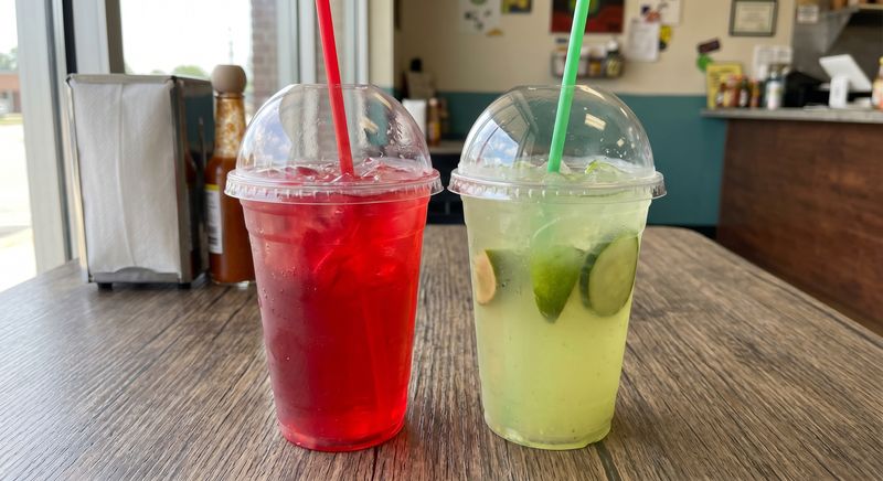 Hibiscus and Lime Aguas Frescas drinks