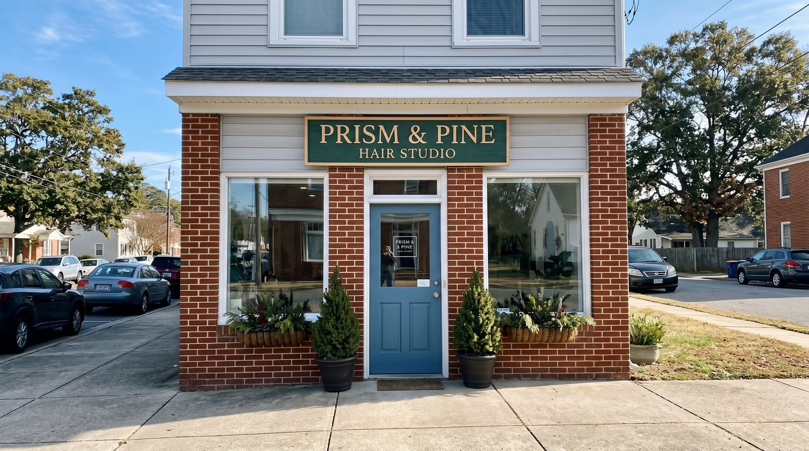 Prism & Pine Hair Studio exterior storefront in Richmond, VA