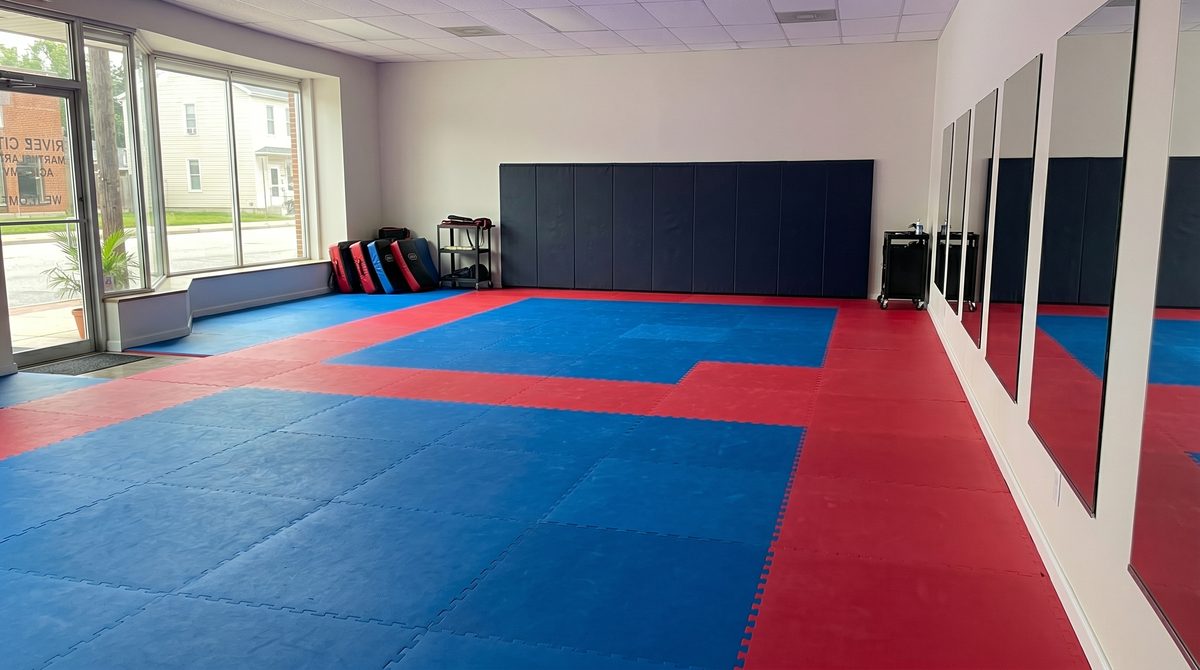 Clean Padded Training Floor Preview
