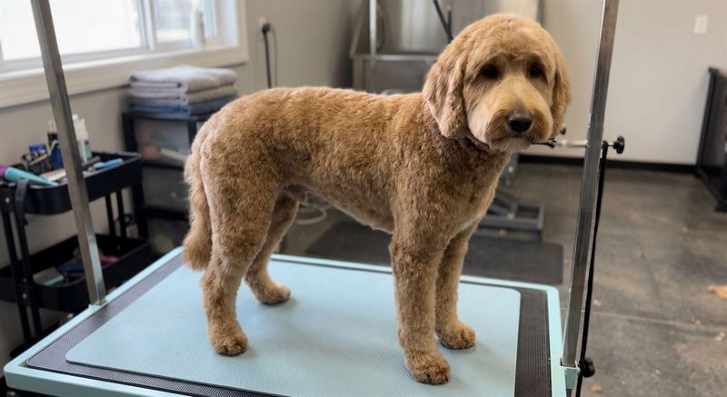 Medium dog clean after groom look