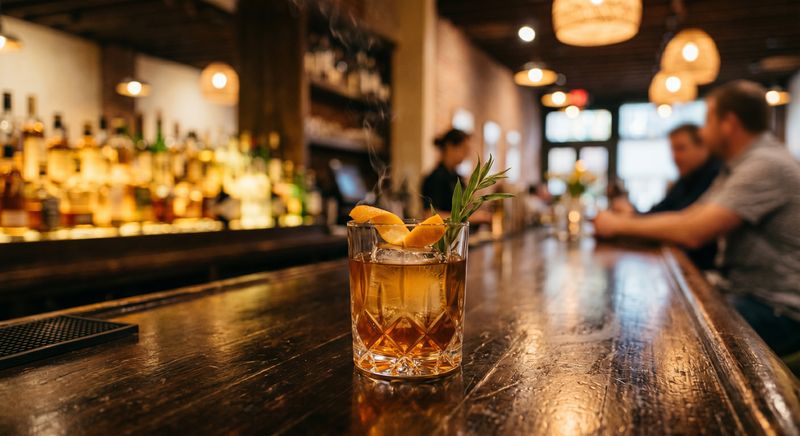 Handcrafted Cocktail at the Bar
